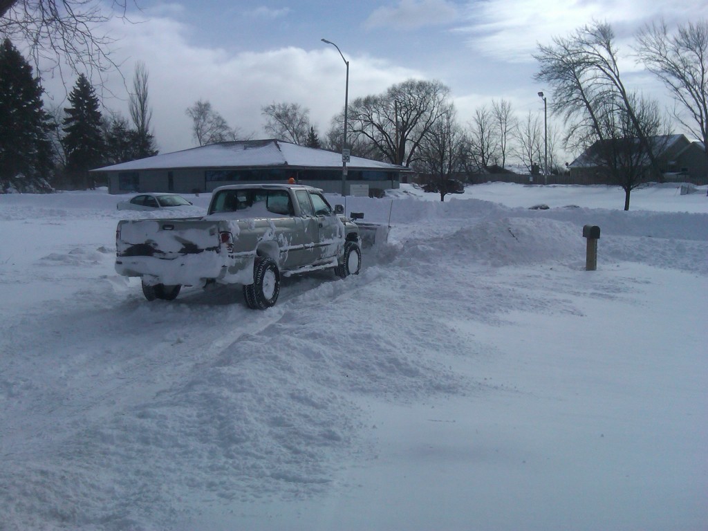Plowing snow Racine WI.
