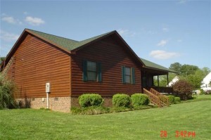 cedar home stained